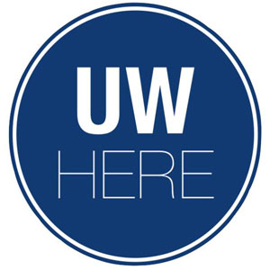 UW Here - logo
